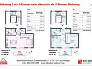 1 oder 2 Zi. OG mit Balkon ca.44 m² - Wohnung 5 - Sudetenstr. 7, 79787 Lauchringen - Neubau - Lauchringen