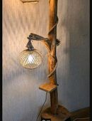 Stehlampe Holzlampe Designerlampe Esszimmer Wohnzimmer in 73349