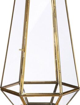 GILDE Windlicht Kerzenhalter Cozy, 6-eckig (1 St), 1-flammig, aus Metall und Glas, Höhe ca. 30 cm