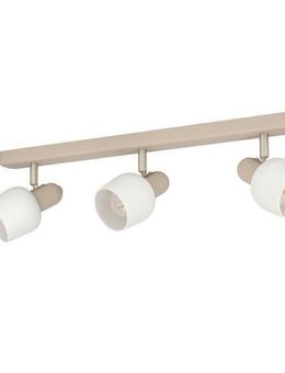 EGLO Deckenspot CORATO, ohne Leuchtmittel, Deckenlampe, Metall in Sandfarben, Nickel-Matt, Glas in Weiß, E14