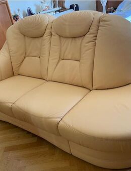 Himolla Couch 2 Sitzer Leder beige - Rudolstadt