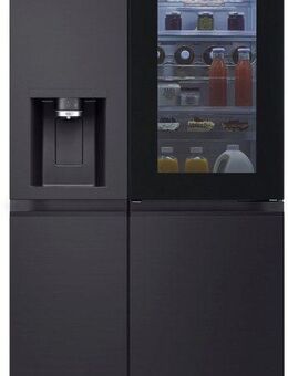 LG Side-by-Side X-Serie GSXE90EVAD, 179 cm hoch, 91,3 cm breit, großes Wein- und Flaschenregal