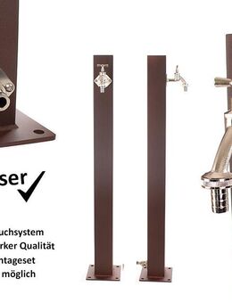 TRINKWASSER Wassersäule TSQG 650 Rost Optik braun eckig - Hiddenhausen
