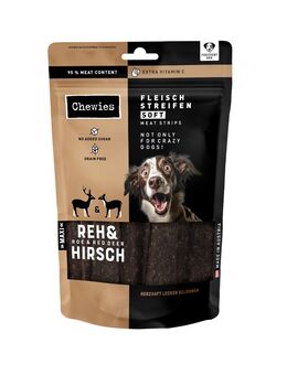 Chewies Fleischstreifen Soft 150 g - Sparpaket: Reh & Hirsch 3 x 150 g