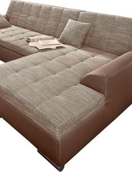 DOMO collection Ecksofa Treviso viele Bezüge, auch in Cord, L-Form, B/T/H: 267/80/83 cm, wahlweise mit Bettfunktion, incl. Zierkissen, hochwertige Steppung
