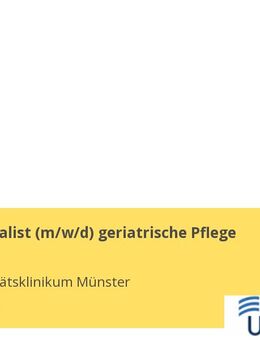 Pflegespezialist (gn*) geriatrische Pflege - Münster