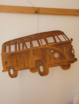VW Bulli T1 Edelrost Metall Wandbild - Kraftisried
