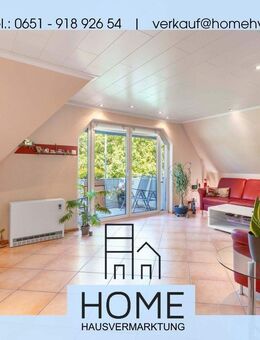 Trier-Heiligkreuz: Gepflegte 4 ZKB Dachgeschosswohnung mit ca. 88 m² WFL, Balkon und TG-Stellplatz - Trier