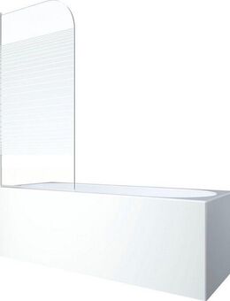 Marwell Badewannenfaltwand White Stripes, Einscheibensicherheitsglas, (1 tlg), mit Sichtschutz