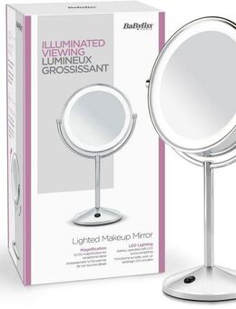 BaByliss LED-Lichtspiegel 9436E Lighted Makeup Mirror, beleuchteter Kosmetikspiegel mit Batteriebetrieb