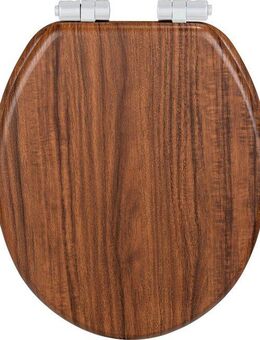 WENKO WC-Sitz Chestnut, braun, aus FSC® zertifiziertem MDF, feuchtigkeitsresistent
