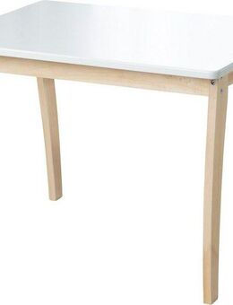 roba® Kindertisch mit farbig lackierter Tischplatte, weiß