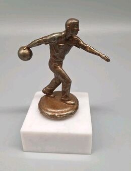 Kegelpokal Pokal Metall Marmor Sport Kegeln Kegelbahn 6,5cm breit 12cm hoch - Essen