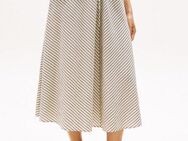 Tommy Hilfiger A-Linien-Rock CRINKLE VISCOSE MIX MIDI SKIRT mit Streifenmuster, mit Tunnelzug am Bund