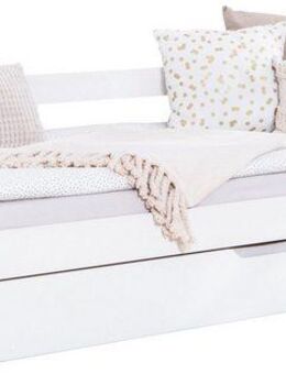 Ticaa Funktionsbett Melinda, Daybett, Jugendbett, 2 Schlafplätze, Schublade auf Rollen, FSC®-zertifizierte Kiefer, 2 Rollroste, Massivholz