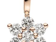 JOBO Kettenanhänger Anhänger mit 7 Diamanten, 585 Roségold