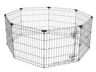 TIAKI Welpenfreilauf aus Metall - Größe S: 8 Paneele à B 61 x H 64 cm