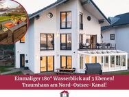 Einmaliger 180° Wasserblick auf 3 Ebenen! Traumhaus am Nord-Ostsee-Kanal! - Schacht-Audorf