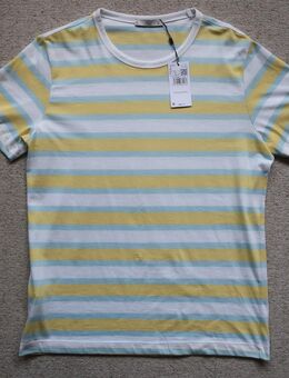 Mango Man MNG T-Shirt Streifen gelb blau weiß Größe L - Niddatal
