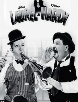 Lustiges Dick & Doof - Stan Laurel & Oliver Hardy - Fanfare Blechschild 20x30 cm - Hamburg
