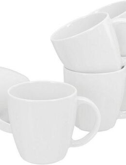 CreaTable Becher Victoria, Porzellan, 300 ml, 6-teilig