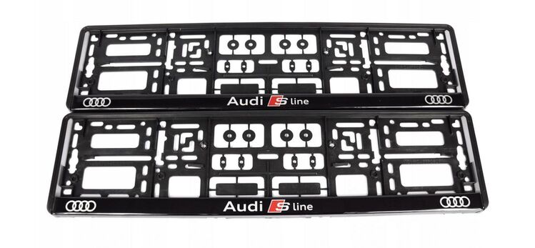 2x ORIGINAL Kennzeichenhalter für Audi S-Line U