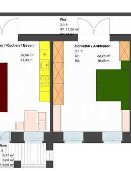 ERSTBEZUG - geräumige 2-Raum Altbauwohnung mit Balkon - Görlitz