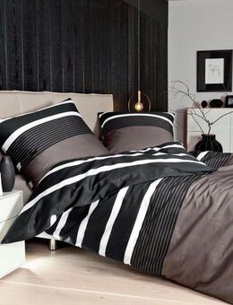 Janine Bettwäsche J. D. 8468, Mako-Satin, 3 teilig, Bettwäsche im Streifen-Design in verschiedenen Qualitäten