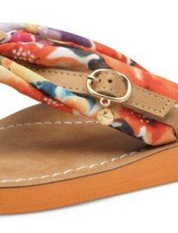 Tamaris AVRIL Zehentrenner, Sommerschuh, Flats, Schlappen mit T-Logoanhänger