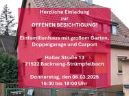 Einfamilienhaus mit großem Garten, 2 Garagen, Carport - sofort frei! - Backnang