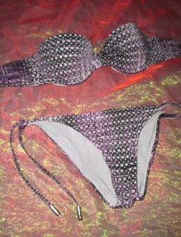 NEUw * Ausgefallen * Animal * Snake * Bandeau * Pushup * Bügel * Bikini "Calvin Klein" Gr. 34- 36/ XS- S * 70B * aubergine - lila - violett * schwarz * hell- grau * - Riedlingen