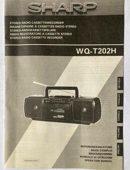 Radio-Kassettenrekorder Sharp WQ-T202H - Baunatal