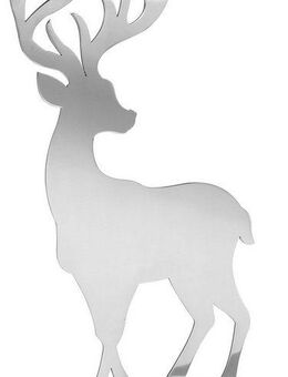 Fink Weihnachtsfigur Hirsch JASPER, Weihnachtsdeko (Set, 2 St), aus Edelstahl