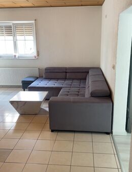 Ecksofa mit Schlaffunktion Farbe Grau, aus Stoff, Ottomane Links - Riedstadt