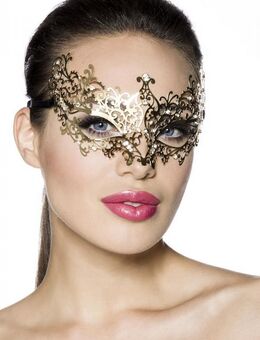 Metallmaske Gold mit Strasssteinen - Pullach (Isartal)