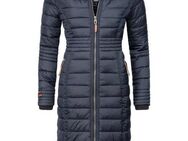 Navahoo Wintermantel Umay langer Damen Winter Steppmantel mit Kunstfellkapuze