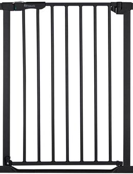 Hauck Türschutzgitter Clear Step Autoclose 2, Black, auch als Treppenschutzgitter verwendbar, 75-80, flacher Durchgang
