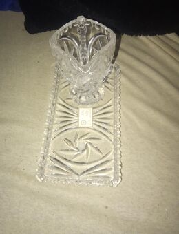 Kristall Tablett mit Eingießer - Riesa