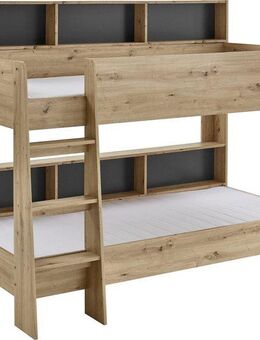 Relita Etagenbett Sway, 2 Liegeflächen, mit Leiter, rückseitige Regale