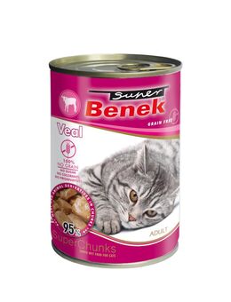 Super Benek Getreidefrei Chunks 10 x 415 g - Kalb in Sauce