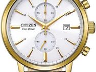 Citizen Chronograph CA7062-15A, Armbanduhr, Herrenuhr, Solar, Stoppfunktion, Lederarmband