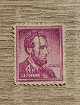 Abraham Lincoln 4 Cent us Briefmarke Lila - Versmold