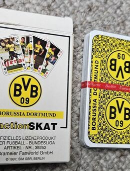 i15) Sammler Skat Kartenspiel - BVB actionSKAT Borussia Dortmund Fussball Action-Foto - Garbsen