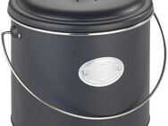 WENKO Biomülleimer Modell Nero, Komposteimer aus Metall, inkl. 3 Aktivkohlefiltern zum Wechseln, 6 L
