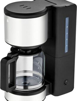 WMF Filterkaffeemaschine Stelio Paper White, 1,25l Kaffeekanne, Papierfilter 1x4, 10 Tassen, Warmhaltefunktion, Abschaltautomatik, Cromargan, 1000 Watt