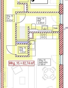 Neubauvorhaben 2 Zimmerwohnung mit Balkon inkl. Tiefgaragenstellplatz in Vöhringen provisionsfrei verkaufen - Vöhringen (Bayern)