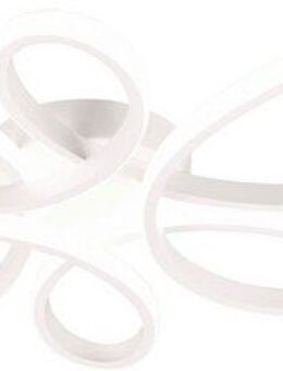 TRIO Leuchten LED Deckenleuchte FLY, Deckenlampe LED 32W 3900 Lumen kaltweiß 4000K 3-Stufen dimmbar, Dimmfunktion, LED fest integriert, Kaltweiß, Maße 83x45 cm, LED Band Schleife Deckenlampe Schlafzimmer Wohnzimmer