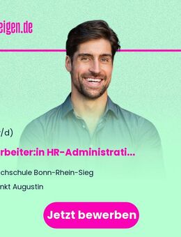 Mitarbeiter:in HR-Administration (d/m/w) im Bereich Lehrbeauftragte und Hilfskräfte - Sankt Augustin