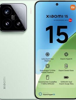 Xiaomi 15 12+512GB Smartphone (16,15 cm/6,36 Zoll, 512 GB Speicherplatz, 50 MP Kamera)