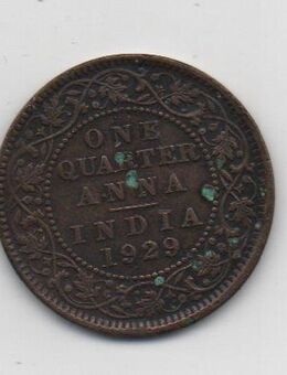 Münze Indien One Quarter Anna 1929 - Datteln